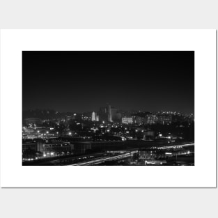 Downtown Los Angeles Skyline - Dark Shot Photography Posters and Art